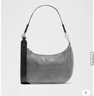 NWOT Lululemon City Essentials Small Shoulder Bag 3L Glitter In Black